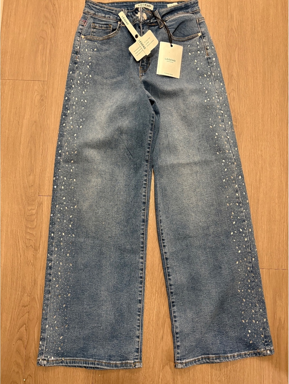 Legend Limited Edition Women's Wide Leg Blue Denim Jeans